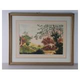 Paul Granville Etching Print, Farmhouse Along