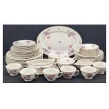 47 pc Made in USA Floral China Service for 6