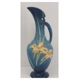 Roseville Art Pottery Blue ZEPHYR LILY Ewer Vase