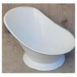 White Enameled Cowboy Bathtub