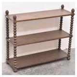 Bobbin Spindle Post 3 Shelf Console Bookcase 3