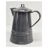 Enamel Graniteware Cowboy Camp Coffee Pot