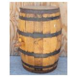 Wooden Whisky Barrel w/ Wood Spout 24" Tall