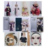 (10) Clown Dolls & Masks: Robin Woods, Faith ...
