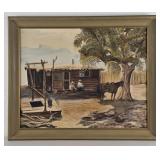 Cabin with Cowboys Original Billie Cooper Painting