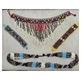 (4pcs) Beaded Aftrican Souvenir Tribal Jewelry