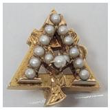 1936 10K Gold & Pearl Alpha Gamma Delta ...