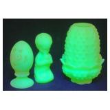 Fenton Frosted Custard Uranium Glass Fairy ...