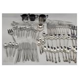 Silverplate & Stainless Flatware, Cream & Sugar
