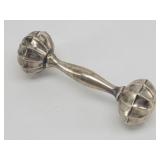WEB Sterling Silver Baby Rattle - 23.7 g