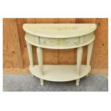 Hand Painted Half Moon Hall Table