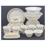 39 pc Corelle PATTERN Butterfly Gold for 7