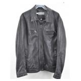 Michael Kors Black Leather Mens Jacket L