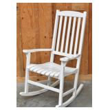 Classic Front Porch Rocking Chair White Wood
