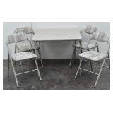 Folding Card Table & 4 Padded Chairs