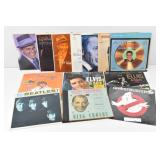 (12) Vinyl Records: Elvis, Beatles, Frank ....
