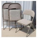 (3) Padded Folding Chairs