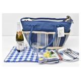 Picnic Bag for 2: Plates, Napkins, Utensils & more