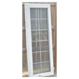 White Vinyl Casement  Window w/ Panels & Screen