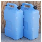 (2) Rubbermaid Drinking Water 6gal Blue Jugs