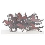 Running Horses Metal Wall Art w/ Cactus