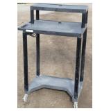 Black Plastic Rolling Utility Cart