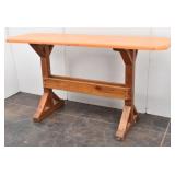 Rustic Orange Farmhouse Outdoor Trestle Table 6