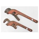 (2) Rigid Heavy Duty Pipe Wrenches 18" & 14"