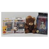 (2) Funko Pops: Pooh & Assassions, Fuzzy Friends +