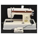 Vtg Necchi-Alco Sewing Machine w/ Hard Case