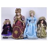 (4) Porcelain Dolls: Cinderella, Vanessa,