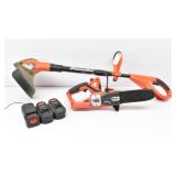 B&D Grass Hog & Chainsaw 18V, 2 Batteries, Charger