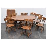 S Bent & Bros 9pc Dining Set Maple