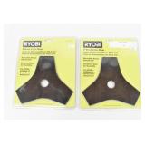 (2) Ryobi 8" Brush Cutter Blades NEW