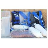 (3) Life Vests, 3-White Boat Fenders & BIMINI TOP