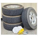 (4) Hankook Tires LT265/70R17 on GMC Wheels.