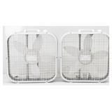 (2) Box Fans Lasko White