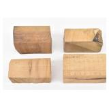 (4) Blocks of Myrtlewood