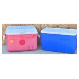 (2) Coolers: Rubbermaid & Coleman