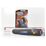 Handy Heater Hand Warmers & 18" Sound Bar