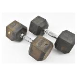 (2) Hex Dumbbells 40 lb ea.