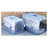 (2) Plastic Portable Pet Carriers
