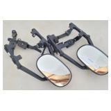 Pair of Uneveral Strap-on Towing Mirrors