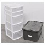 Five Drawer Plastic Organizer, Flip Top Tote