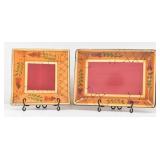 (2) Decor Plates w/ Easels, Ambiance Collection