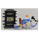 Ceramic Teapot & Cup HEY DIDDLE DIDDLE +