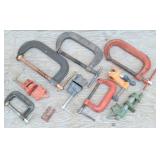 (9) Clamps, Various Sizes