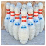 (10) Vintage Bowling Pins AMF Amflite II WIBC ABC