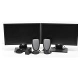 (2) Dell Monitors*, Speakers & Cords