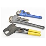 Pipe Wrenches 10" &14", Pex Angle Crimp Tool